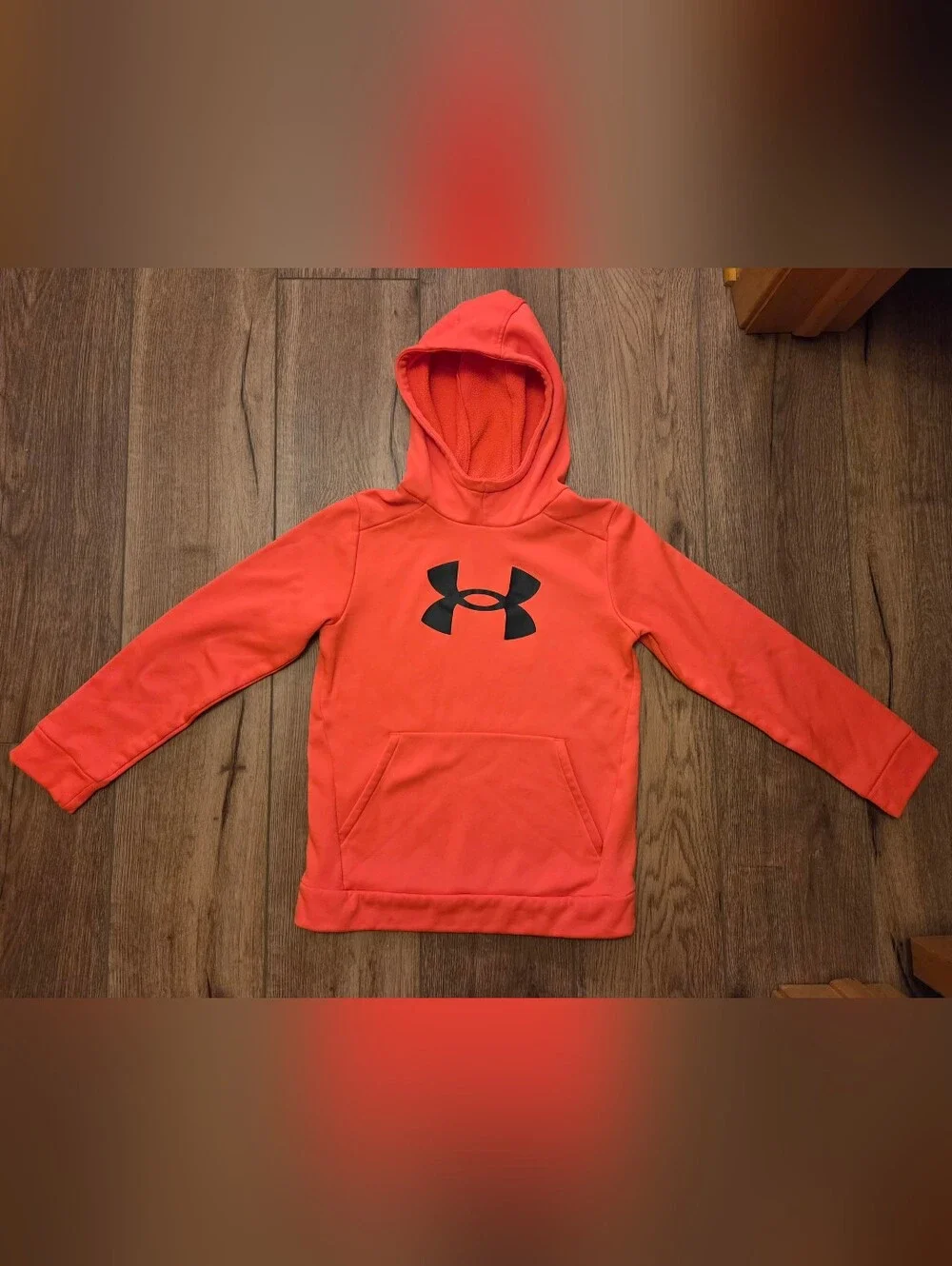 Under Armour Bright Neon Pink Hoodie with Black Logo